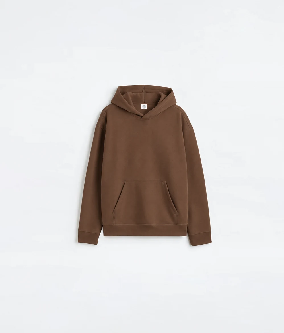 [OH] Oversized Basic Hoodie Brown