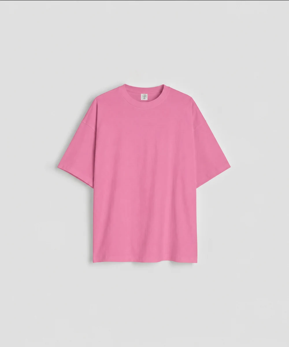 teeagers® Oversized Basic Plain Tee Pink